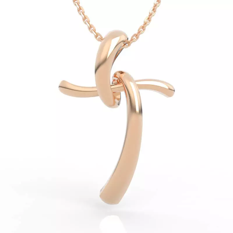 Stunning Twisted Cross Pendant 3D print model