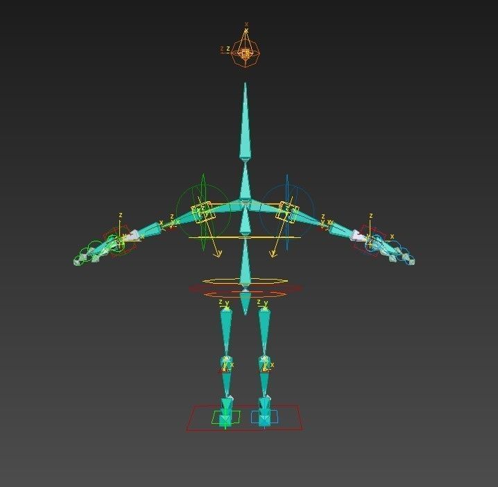 DiscoGuy cartoon character Low-poly 3D model_16