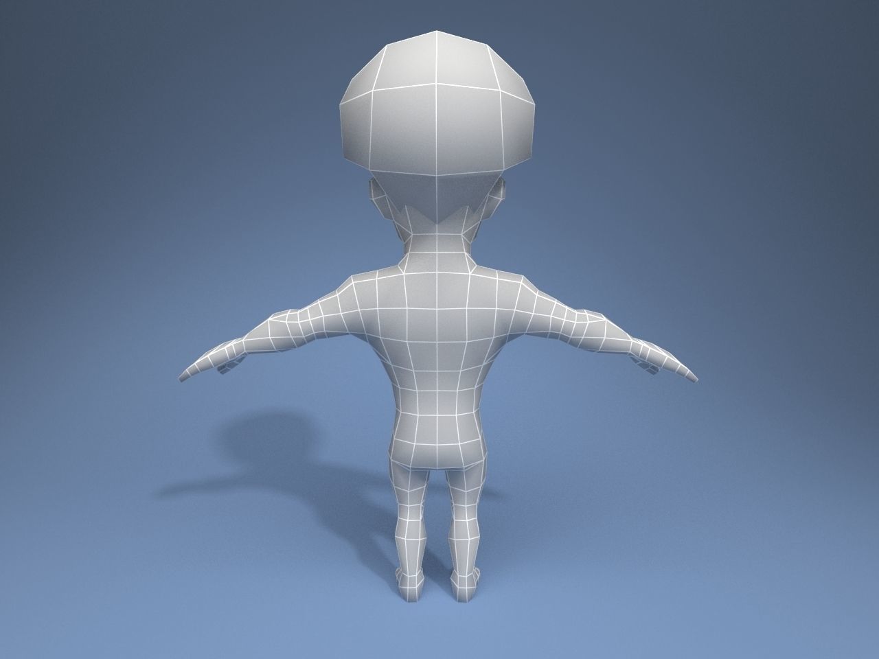 DiscoGuy cartoon character Low-poly 3D model_12