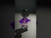 CurlyHaired Animated Character in Purple Dress Rigged and Ani... Low-poly 3D model_2