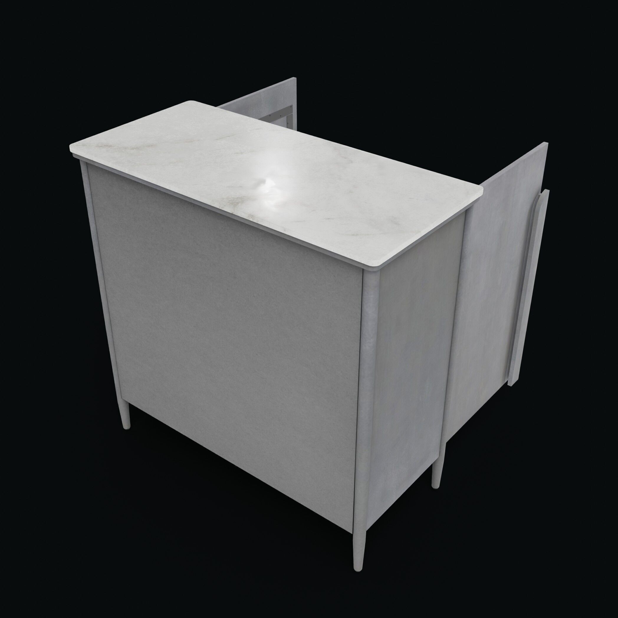cupboard Low-poly 3D model_2