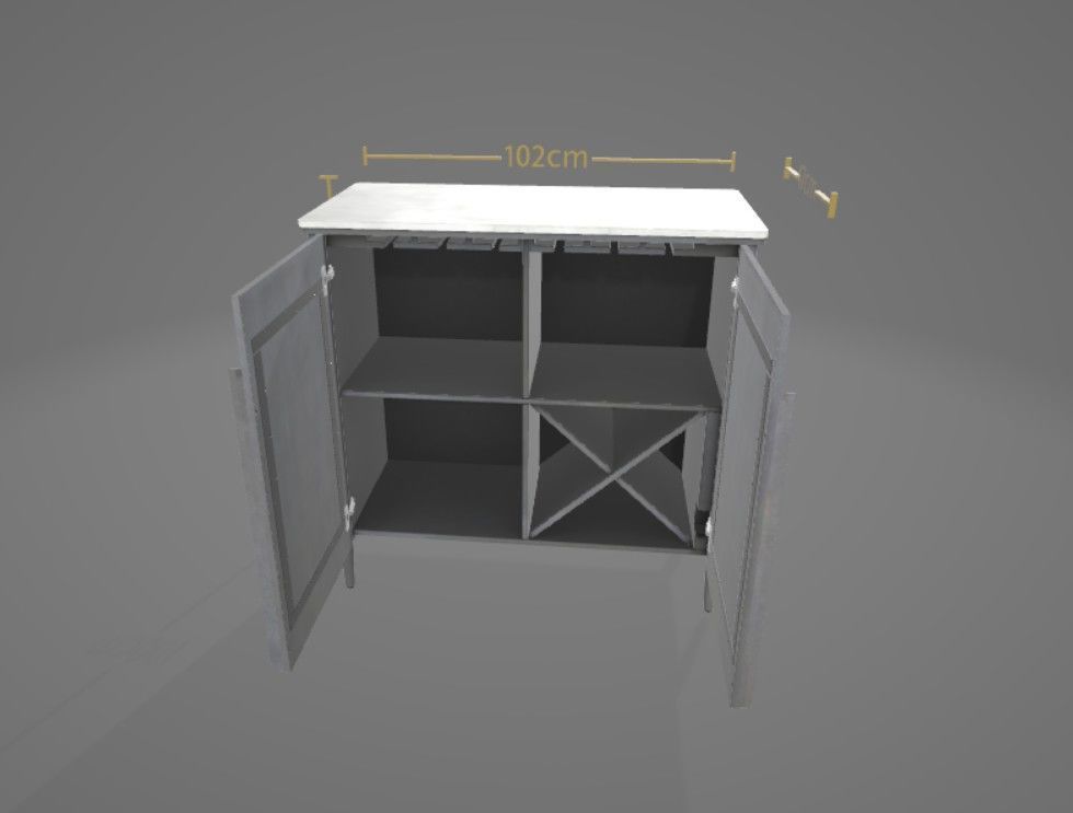cupboard Low-poly 3D model_3