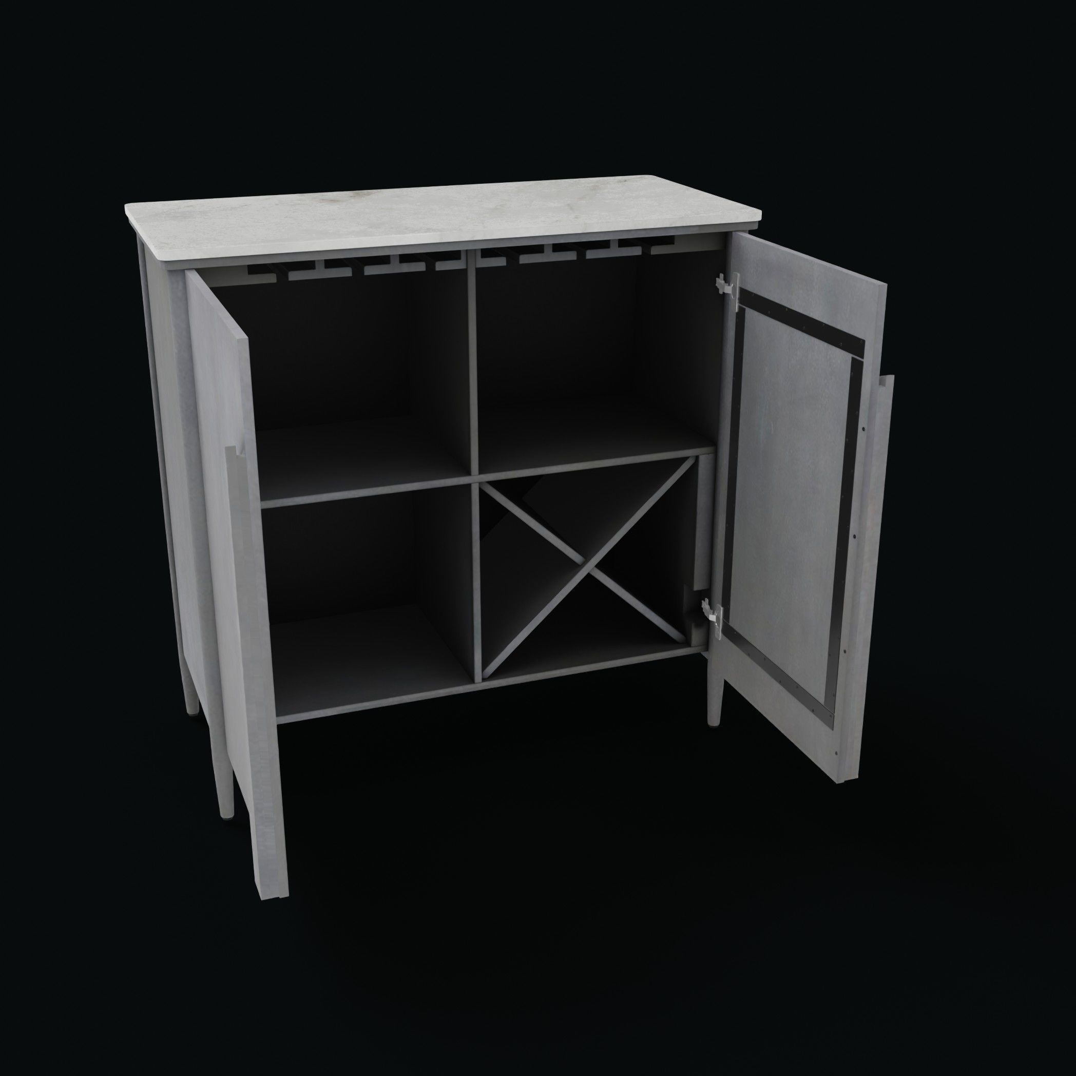 cupboard Low-poly 3D model_1