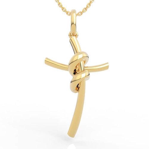 Dynamic Wrapped Cross Pendant