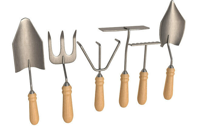 Farm Hand Tool Collection 3D model