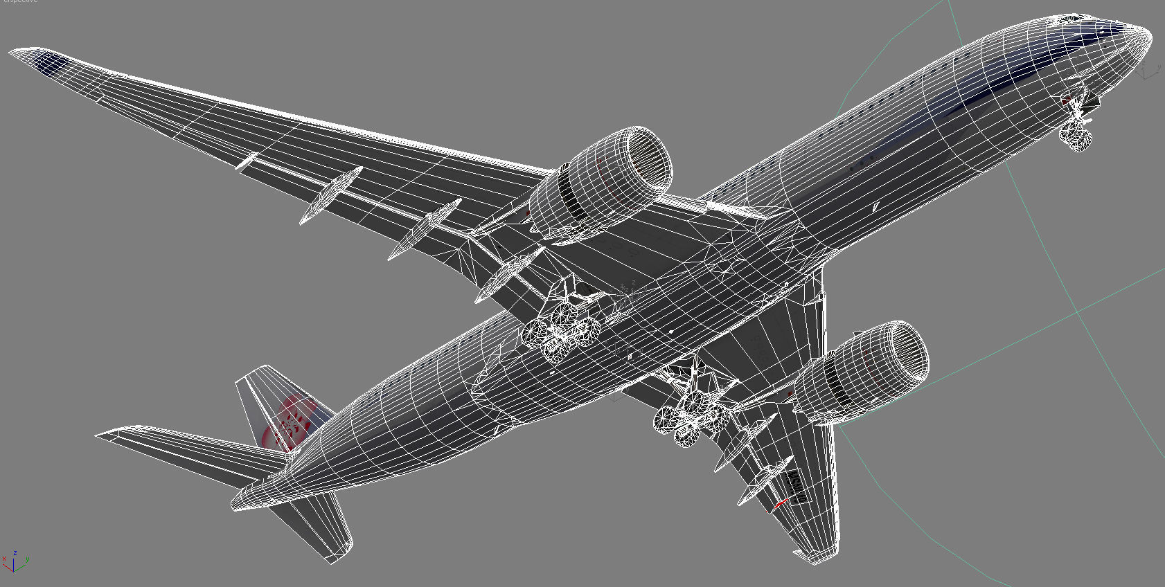 Airbus A350-900 XWB China airlines livery Low-poly 3D model_16