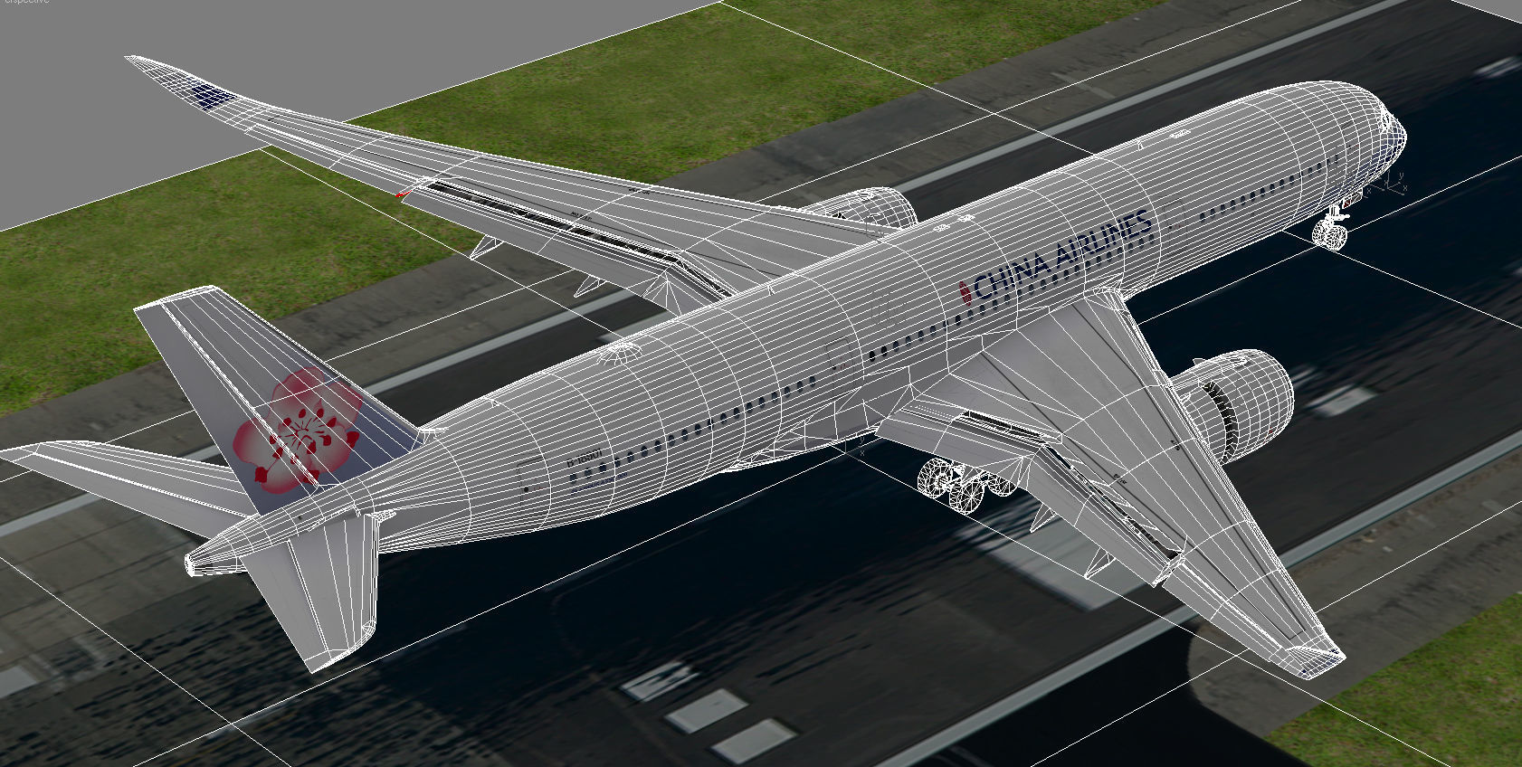 Airbus A350-900 XWB China airlines livery Low-poly 3D model_17