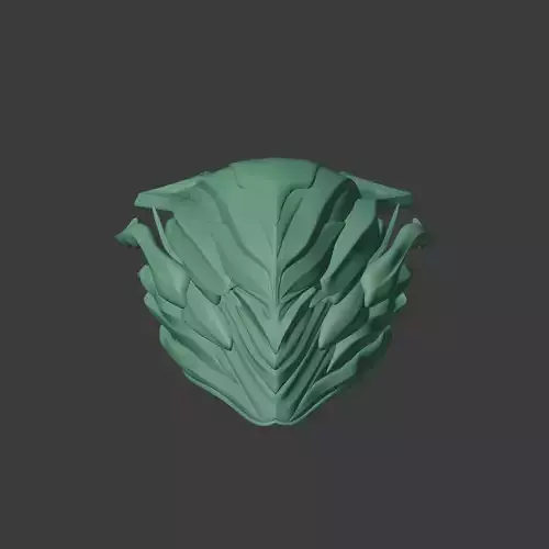 Futuristic Spiked Cosplay Helmet STL  3D print model