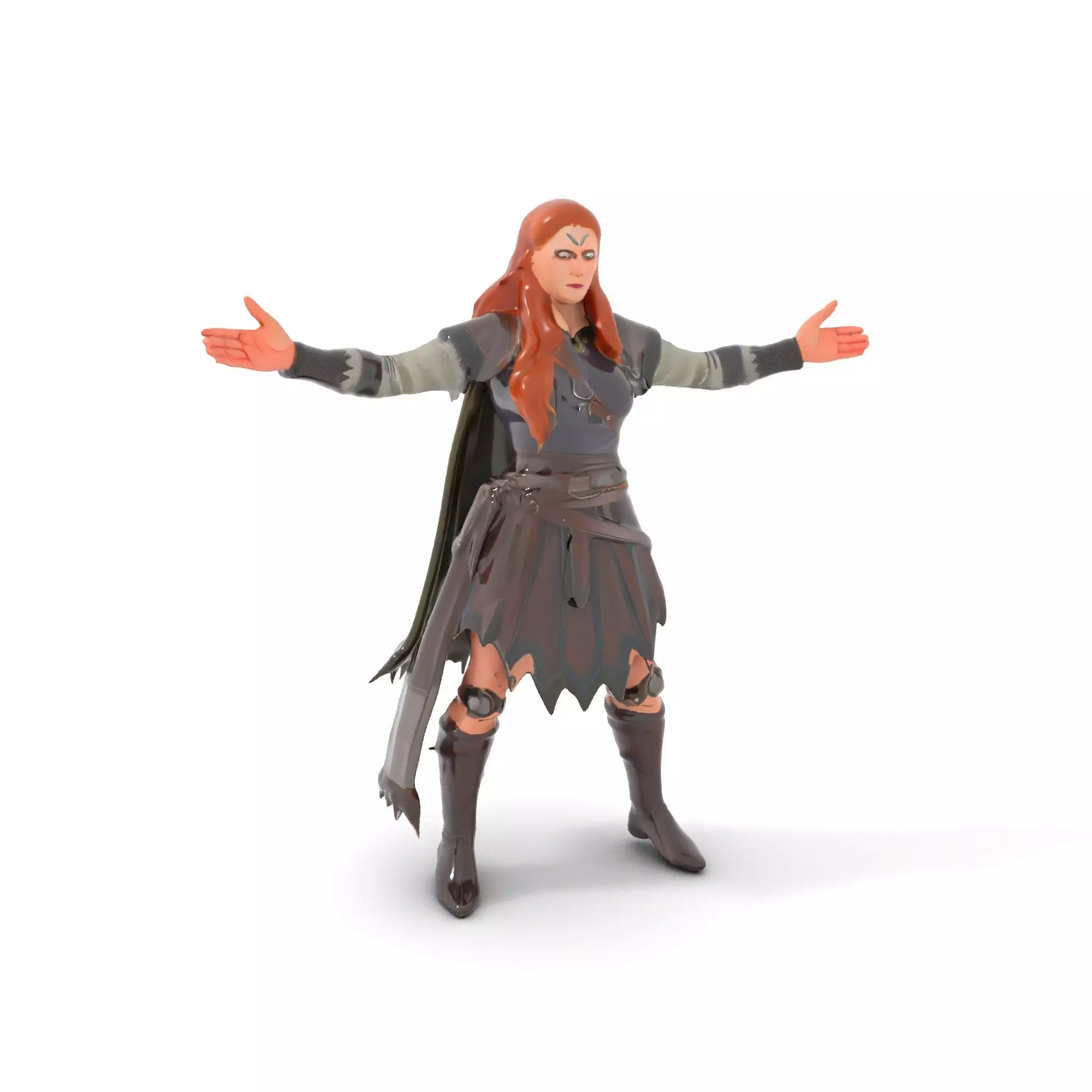 Elf Warrior Rigged and Animated Character Model with Armor an... Low-poly 3D model_0