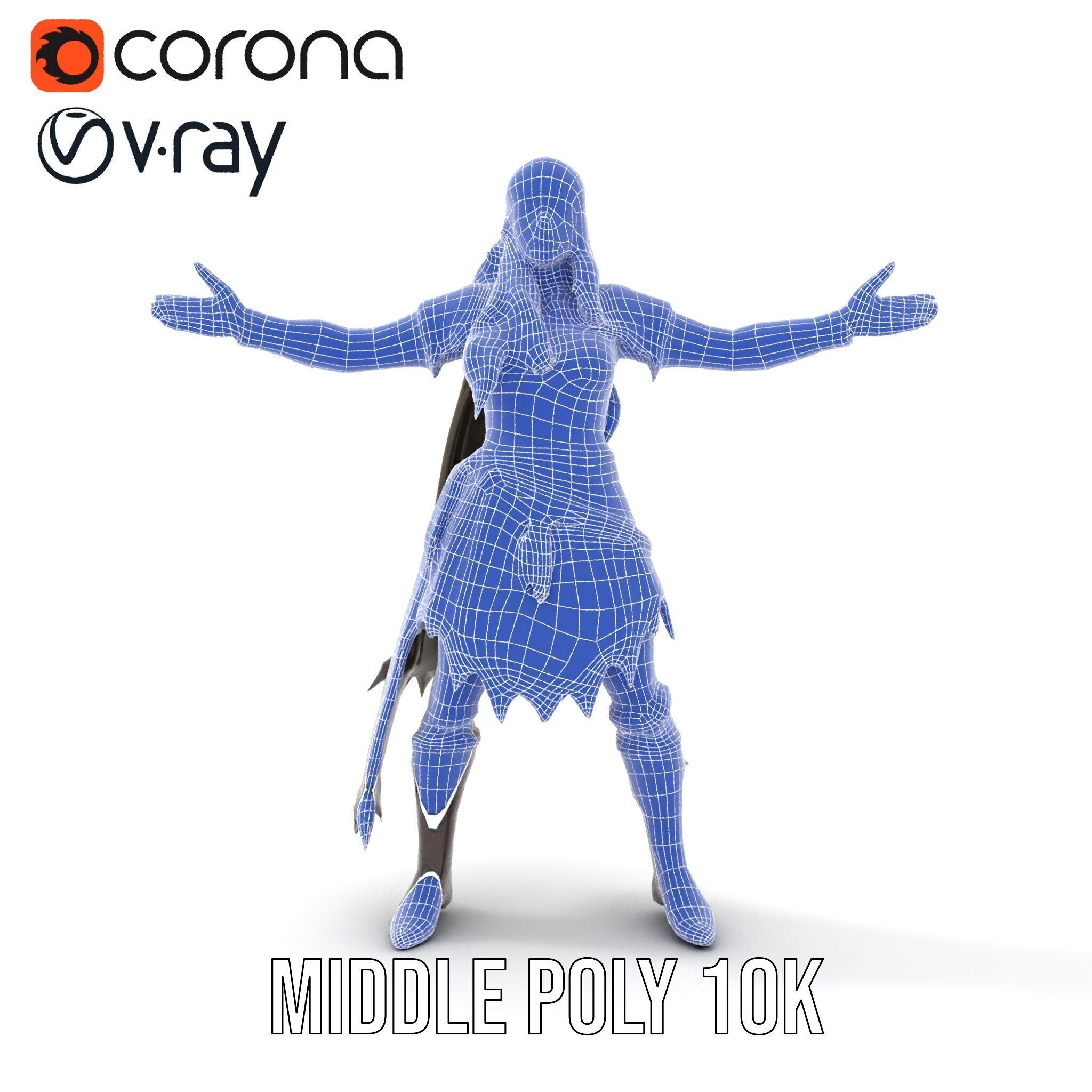 Elf Warrior Rigged and Animated Character Model with Armor an... Low-poly 3D model_35