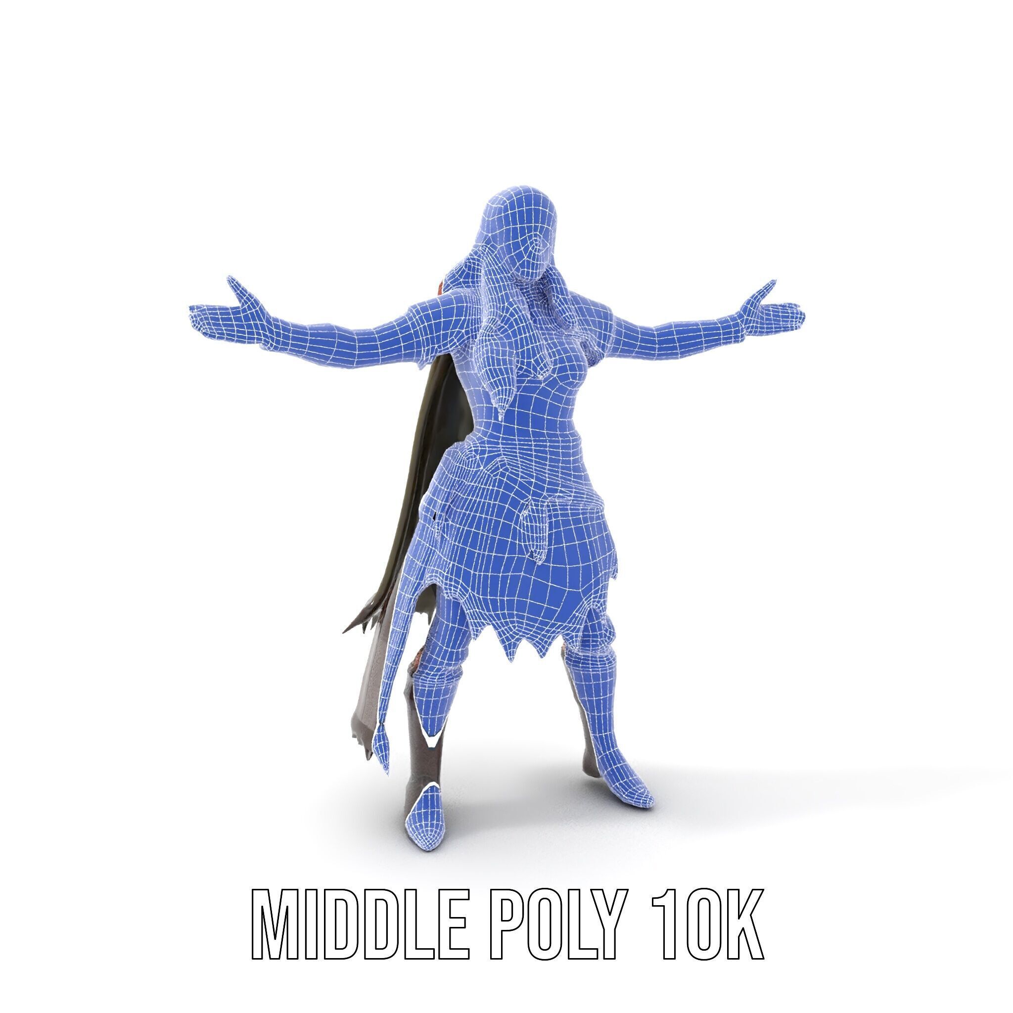 Elf Warrior Rigged and Animated Character Model with Armor an... Low-poly 3D model_21