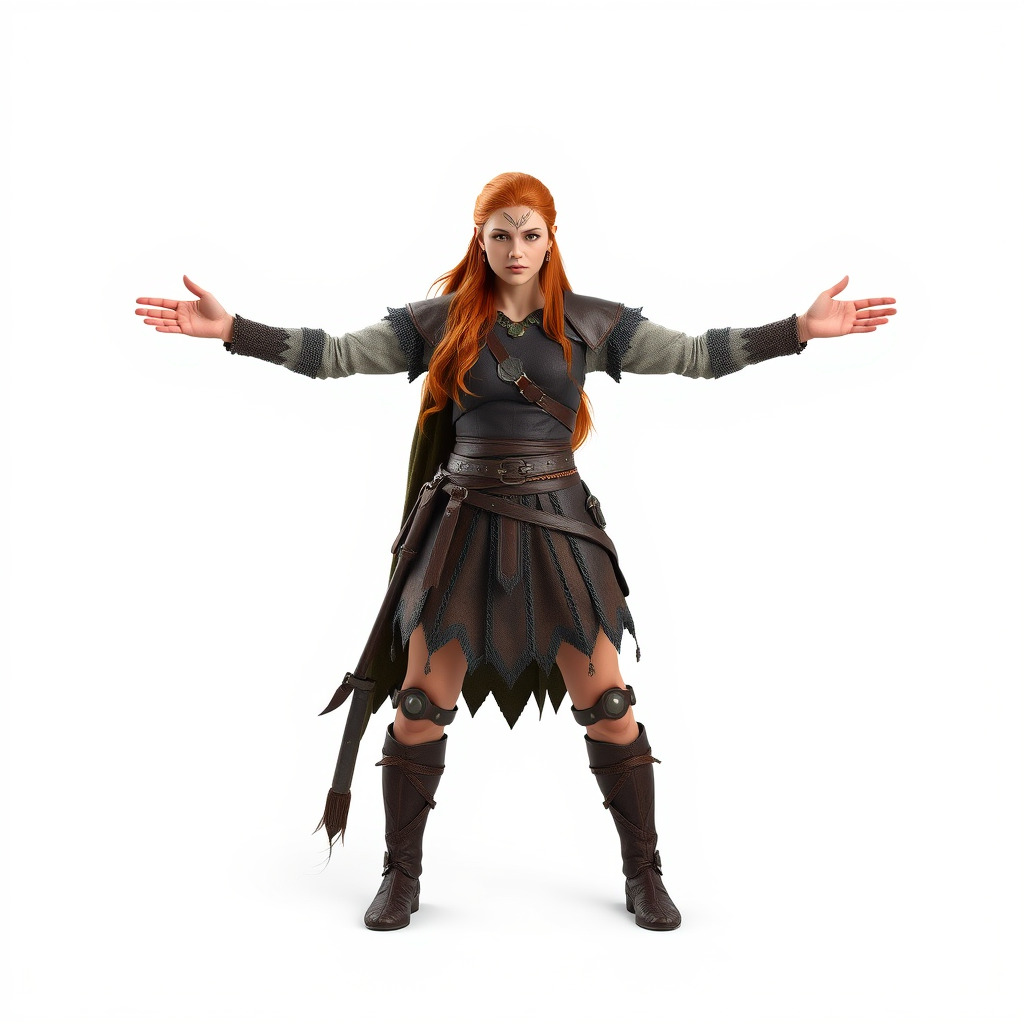 Elf Warrior Rigged and Animated Character Model with Armor an... Low-poly 3D model_3