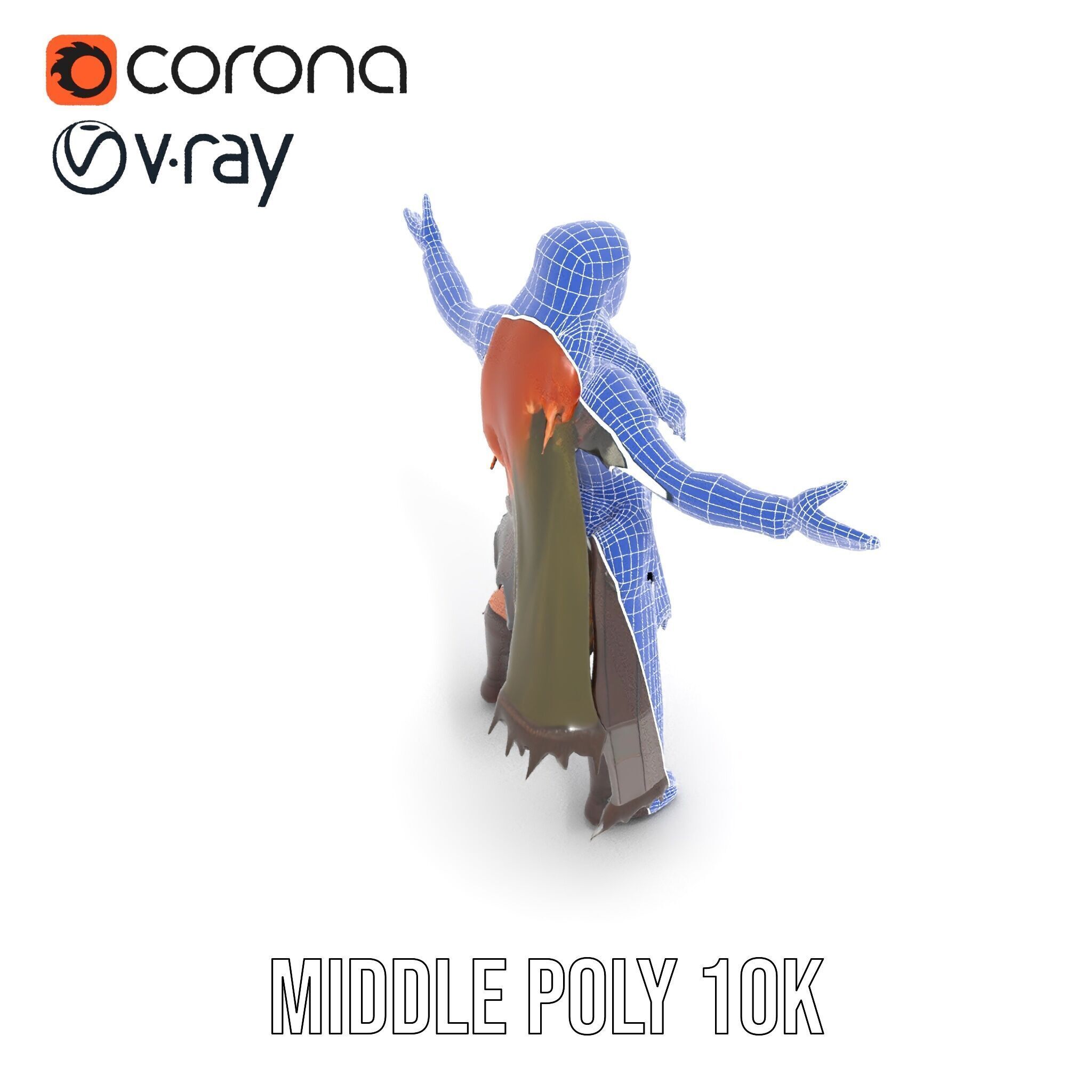 Elf Warrior Rigged and Animated Character Model with Armor an... Low-poly 3D model_33