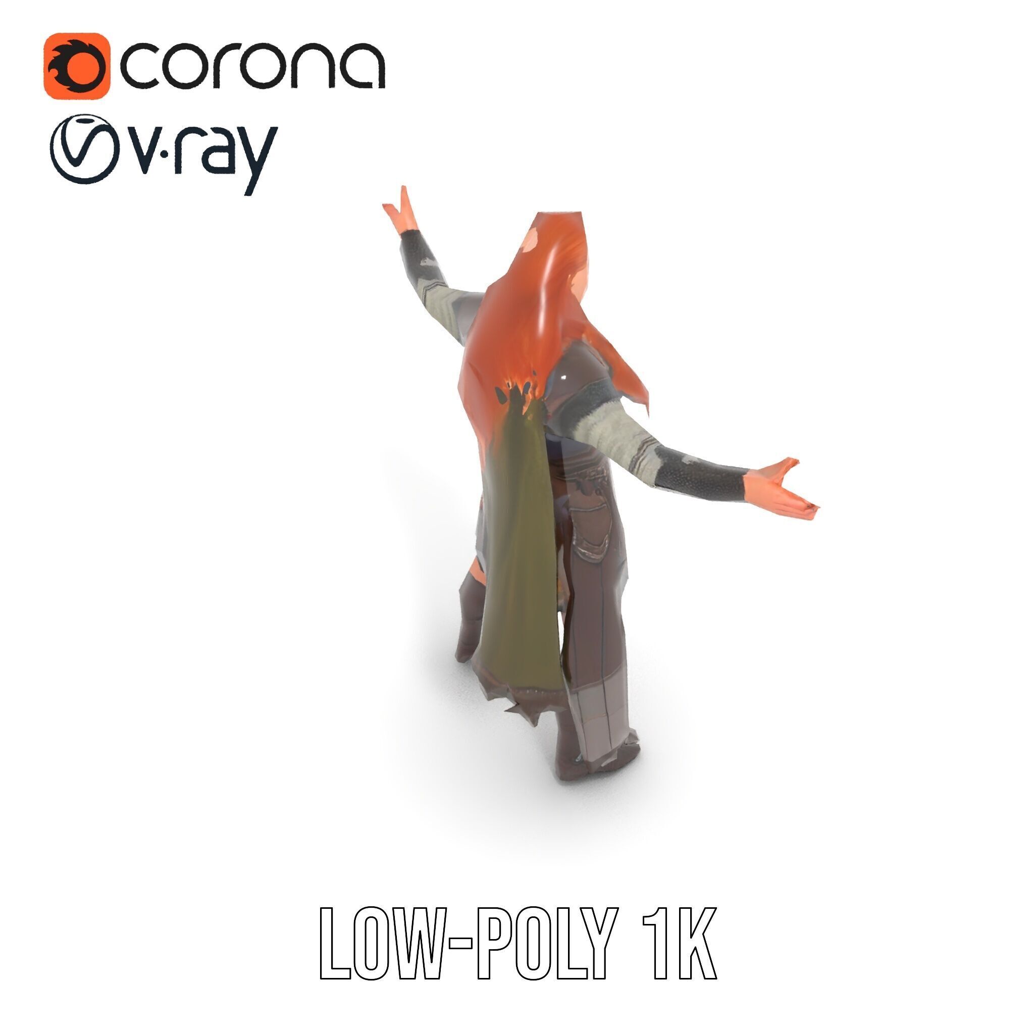 Elf Warrior Rigged and Animated Character Model with Armor an... Low-poly 3D model_14