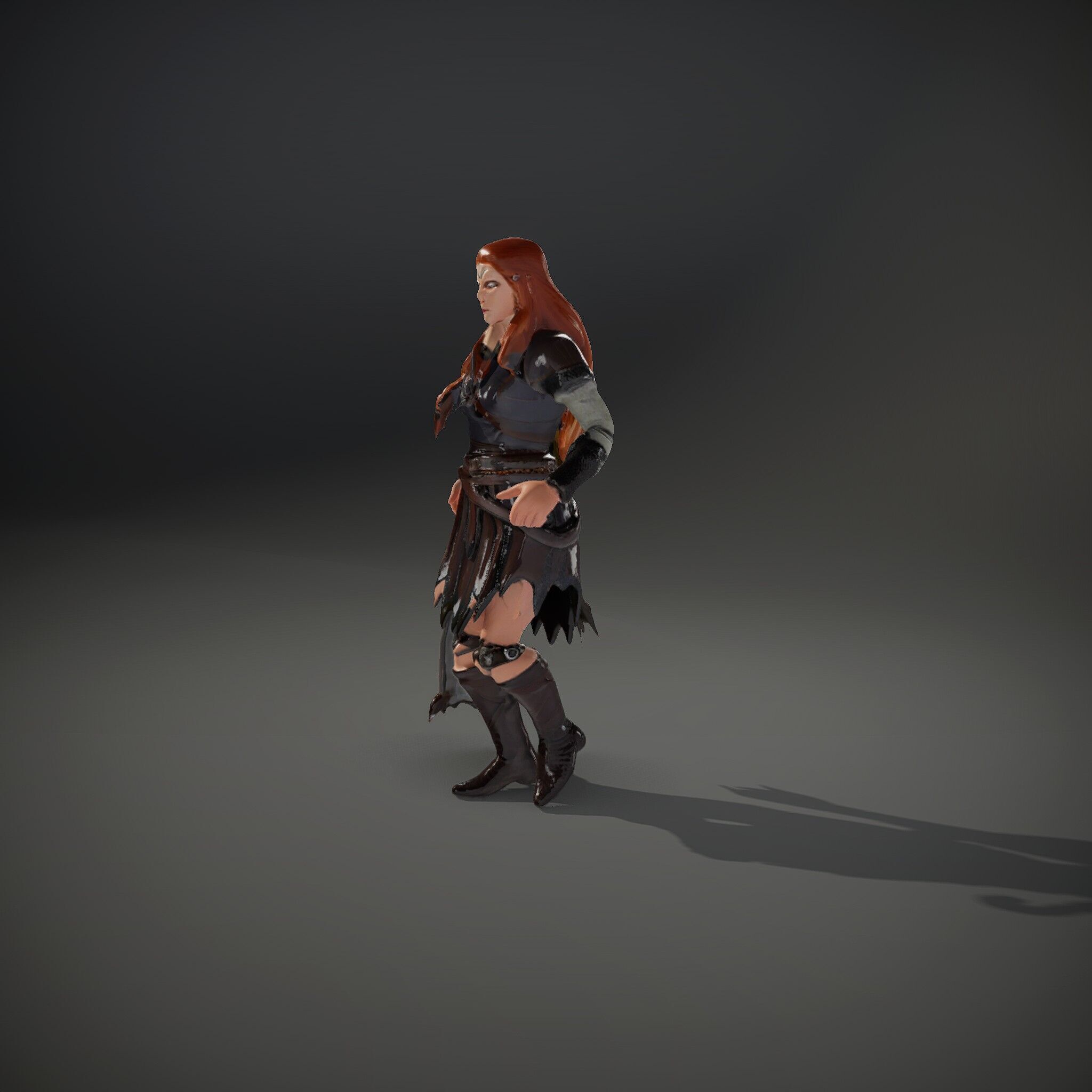 Elf Warrior Rigged and Animated Character Model with Armor an... Low-poly 3D model_37