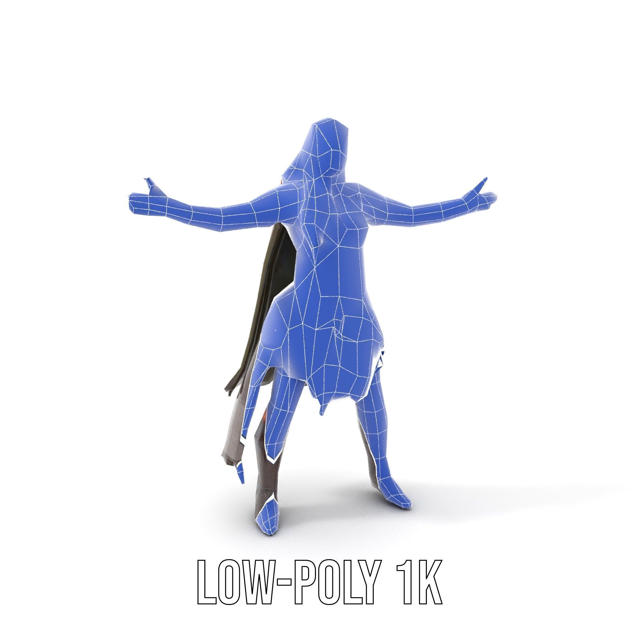 Elf Warrior Rigged and Animated Character Model with Armor an... Low-poly 3D model_19