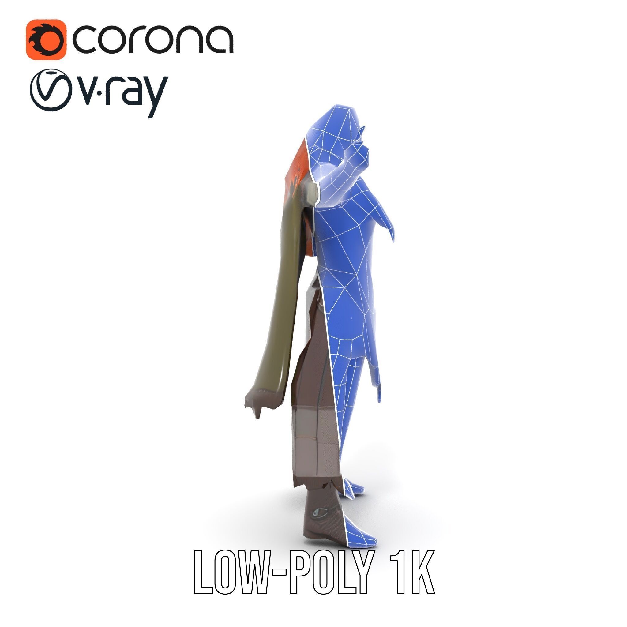 Elf Warrior Rigged and Animated Character Model with Armor an... Low-poly 3D model_28