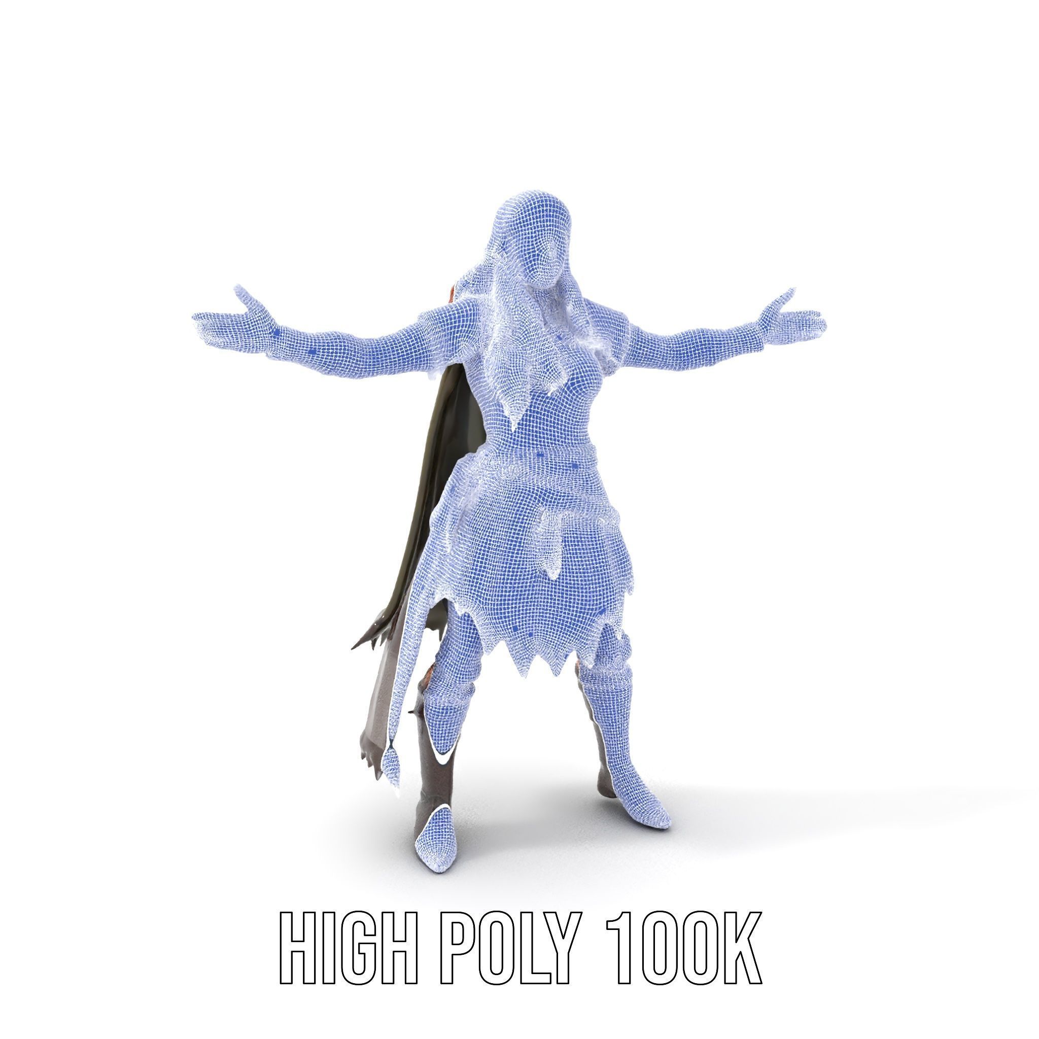 Elf Warrior Rigged and Animated Character Model with Armor an... Low-poly 3D model_5