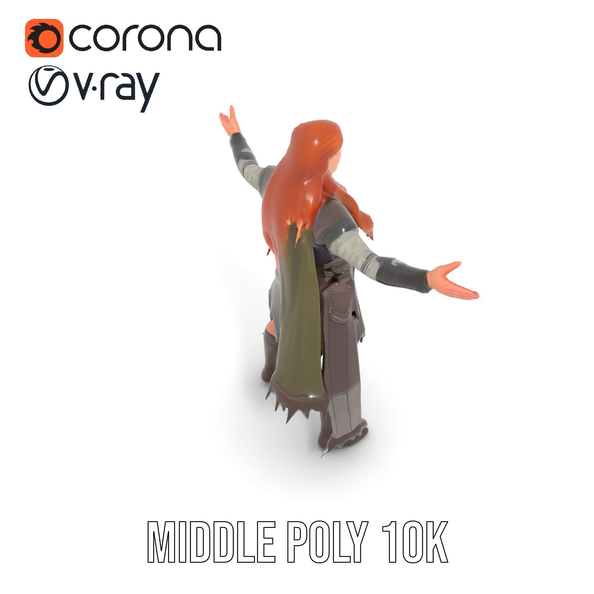 Elf Warrior Rigged and Animated Character Model with Armor an... Low-poly 3D model_18