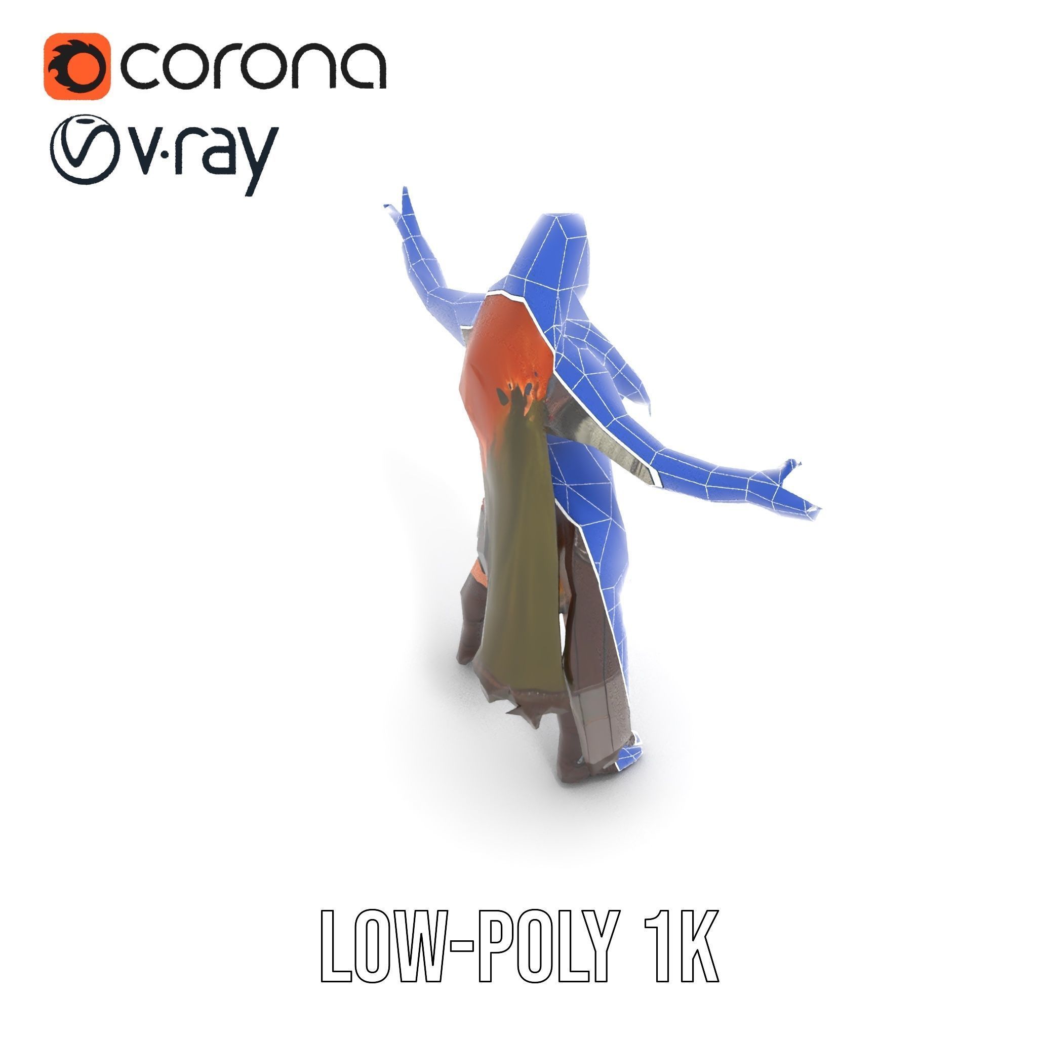 Elf Warrior Rigged and Animated Character Model with Armor an... Low-poly 3D model_25