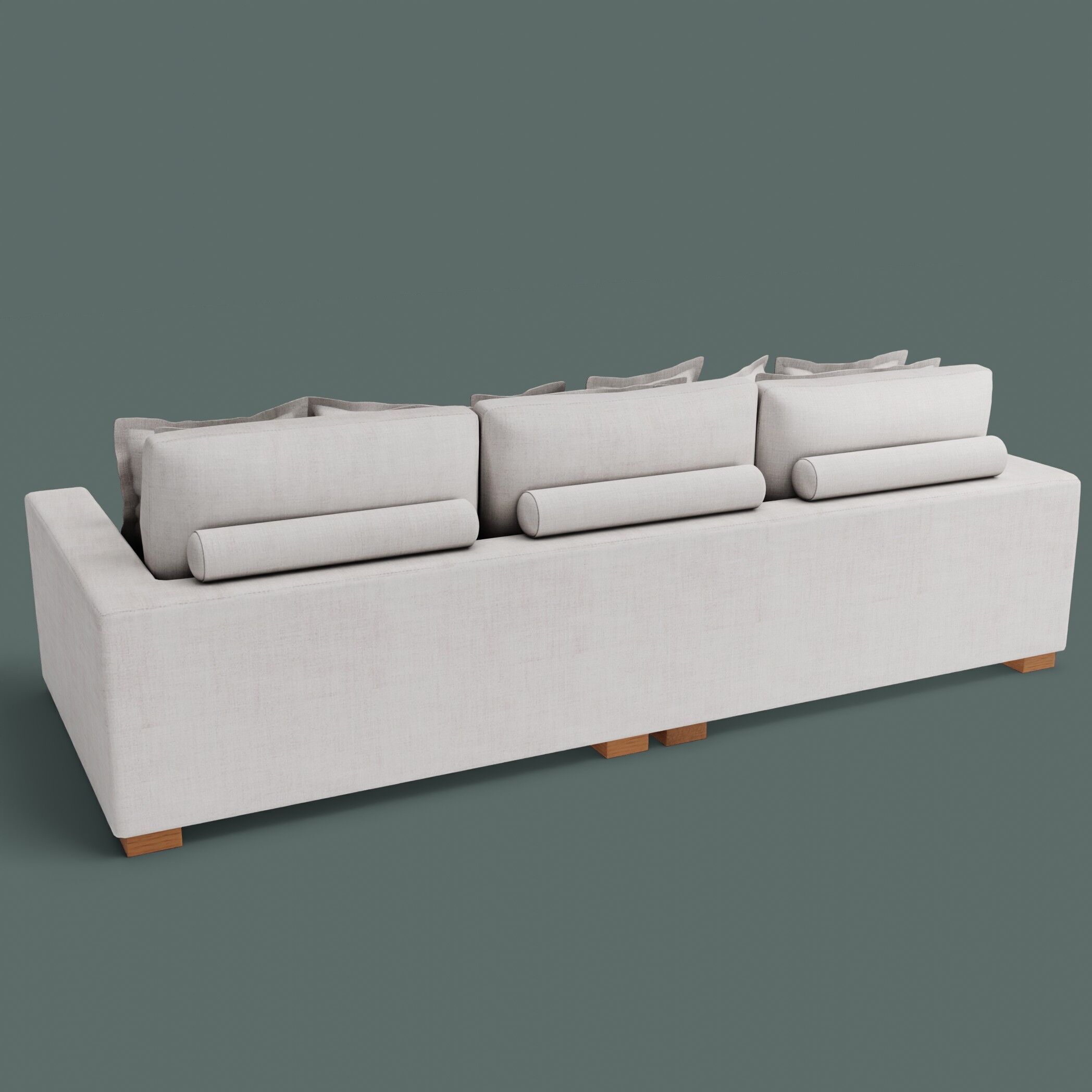Modern sofa  Low-poly 3D model_2