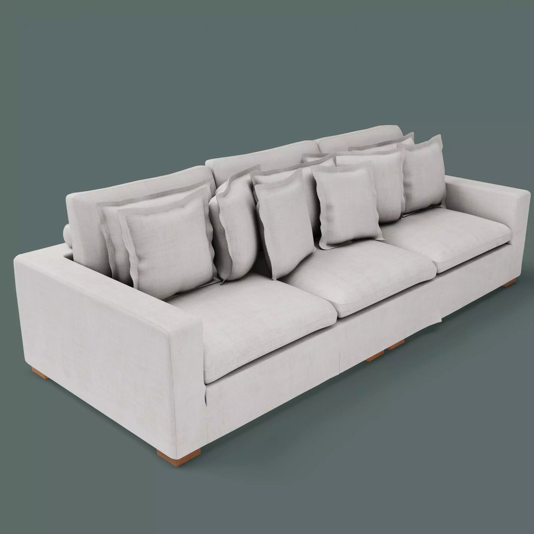 Modern sofa  Low-poly 3D model_0