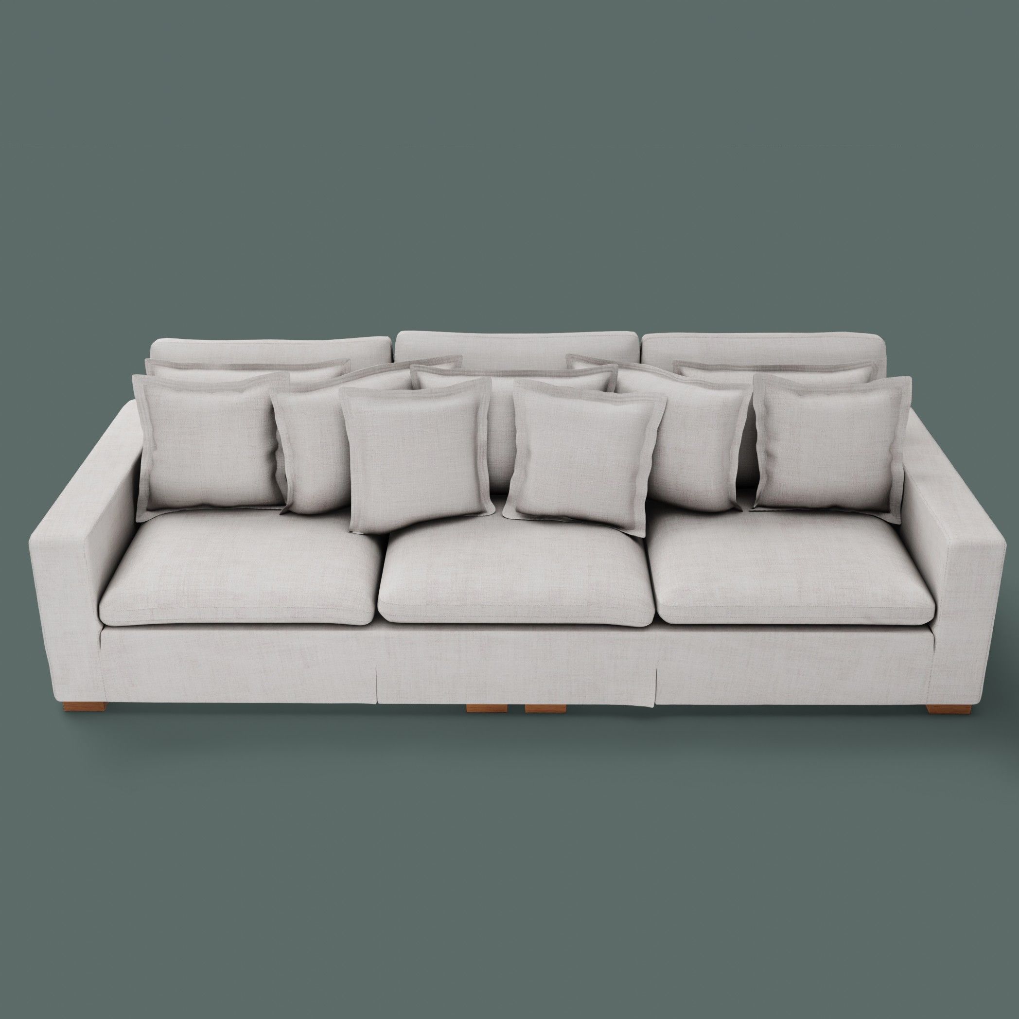 Modern sofa  Low-poly 3D model_1