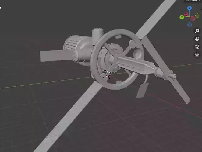 Futuristic  space craft 3d model for games