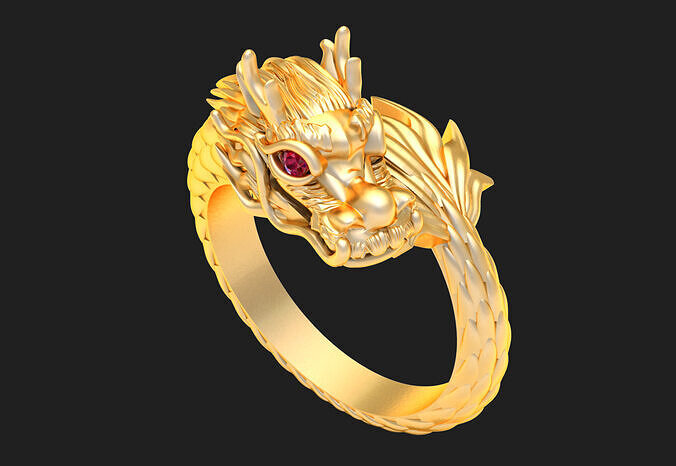 Dragon ring - Dragon Roll ring - N5181A 3D print model