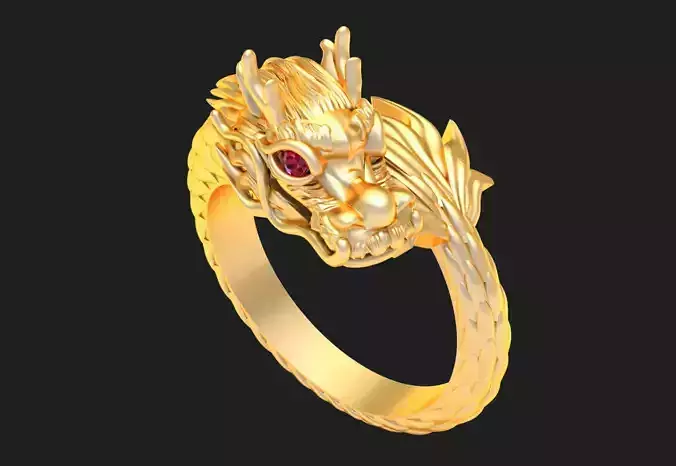 Dragon ring - Dragon Roll ring - N5181A