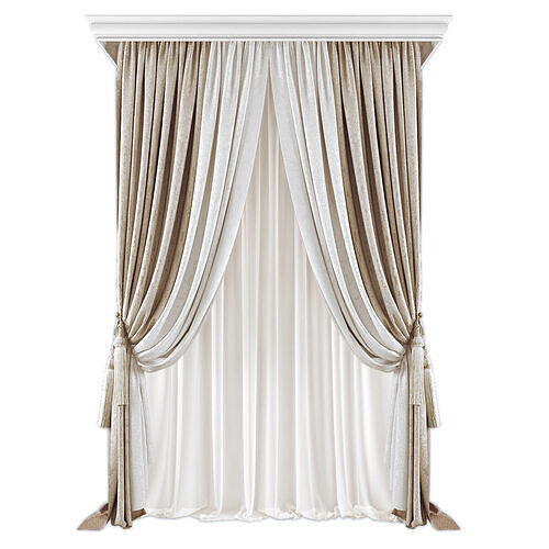 Curtains637 Low-poly 3D model