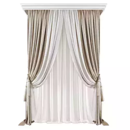 Curtains637 Low-poly 3D model