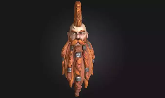 Warrior Dwarf Bust  Heroic Fantasy Character