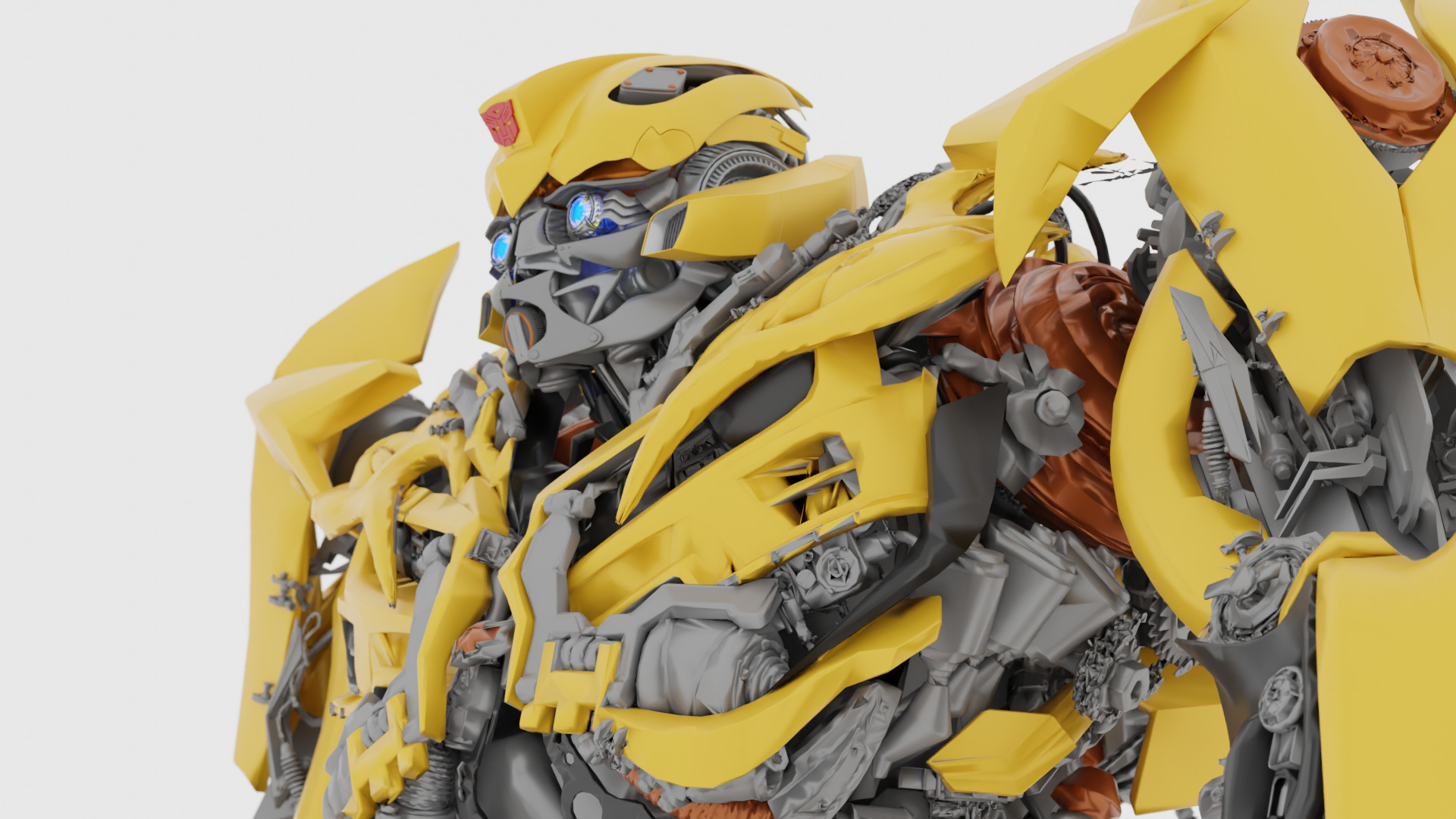 Bumblebee Transformer High-Detail 3D model_2