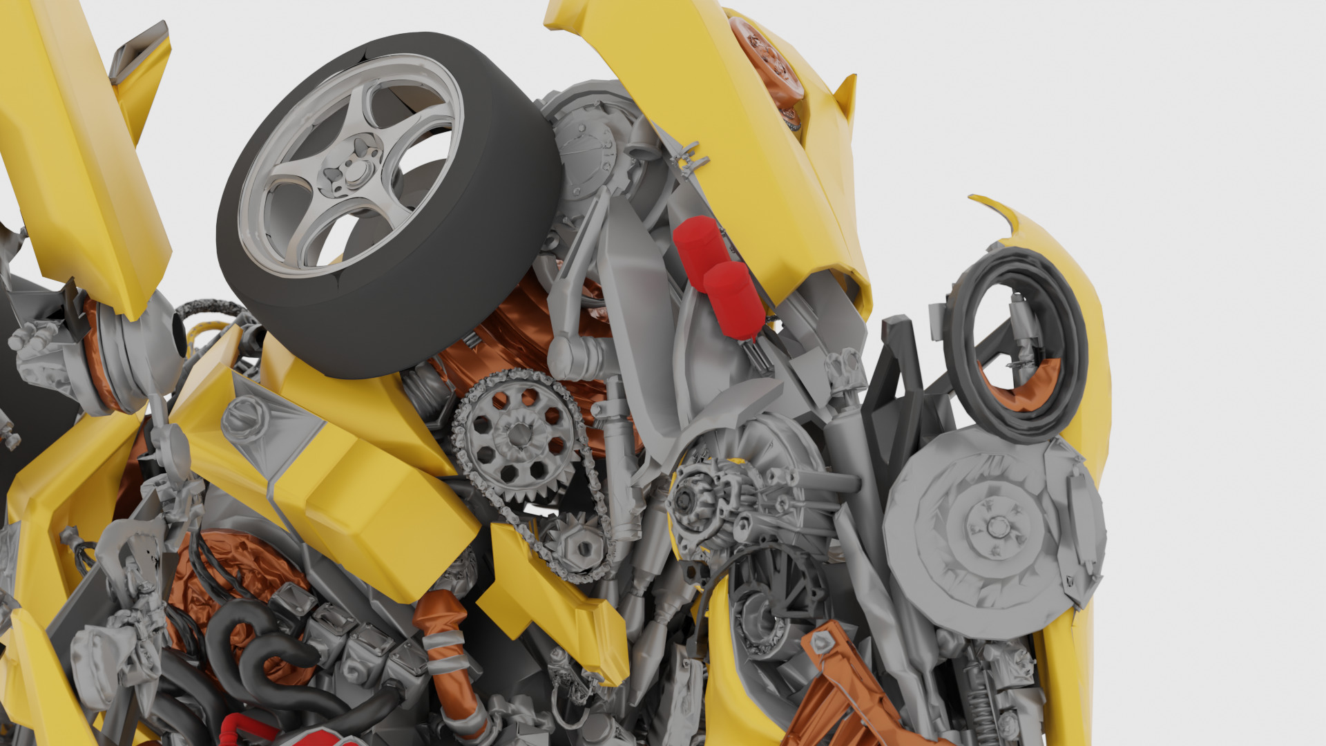 Bumblebee Transformer High-Detail 3D model_5