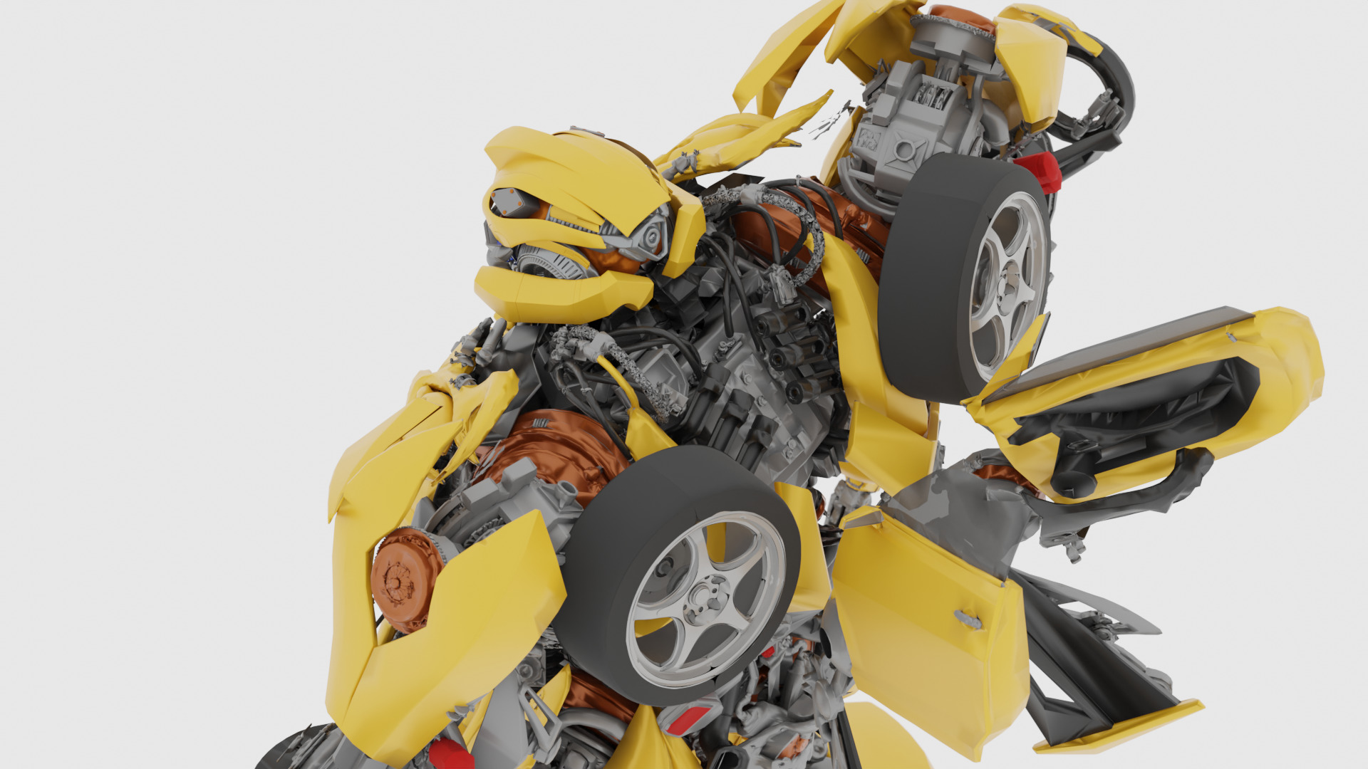 Bumblebee Transformer High-Detail 3D model_4