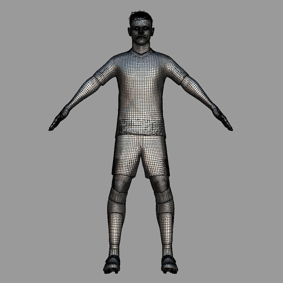 T-Pose Rigged Stanisic Bayern Munich 24-25 3D model_4