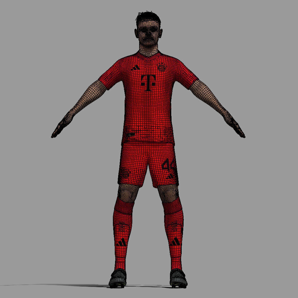T-Pose Rigged Stanisic Bayern Munich 24-25 3D model_5