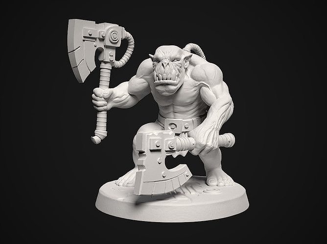 Warhammer 40k Ork berserker - 3d print model Free 3D print model