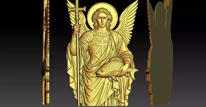 1 Archangel Raphael CNC Relief Model