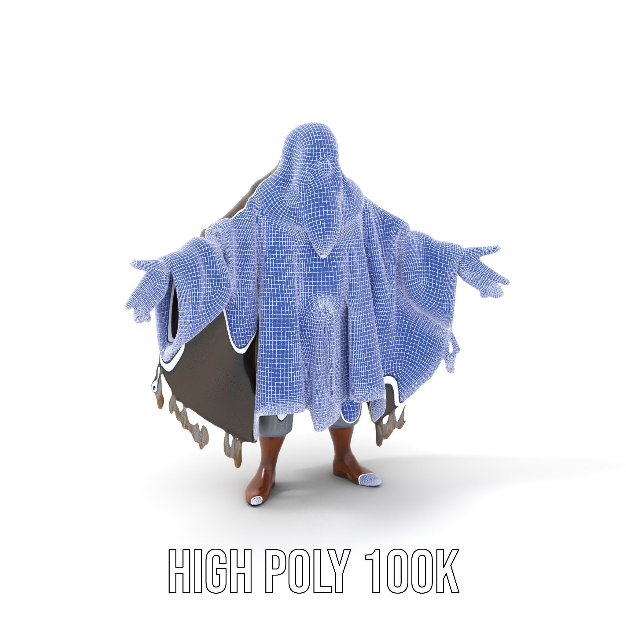 Ancient Wizard Character Model  Rigged and Animated Low-poly 3D model_4