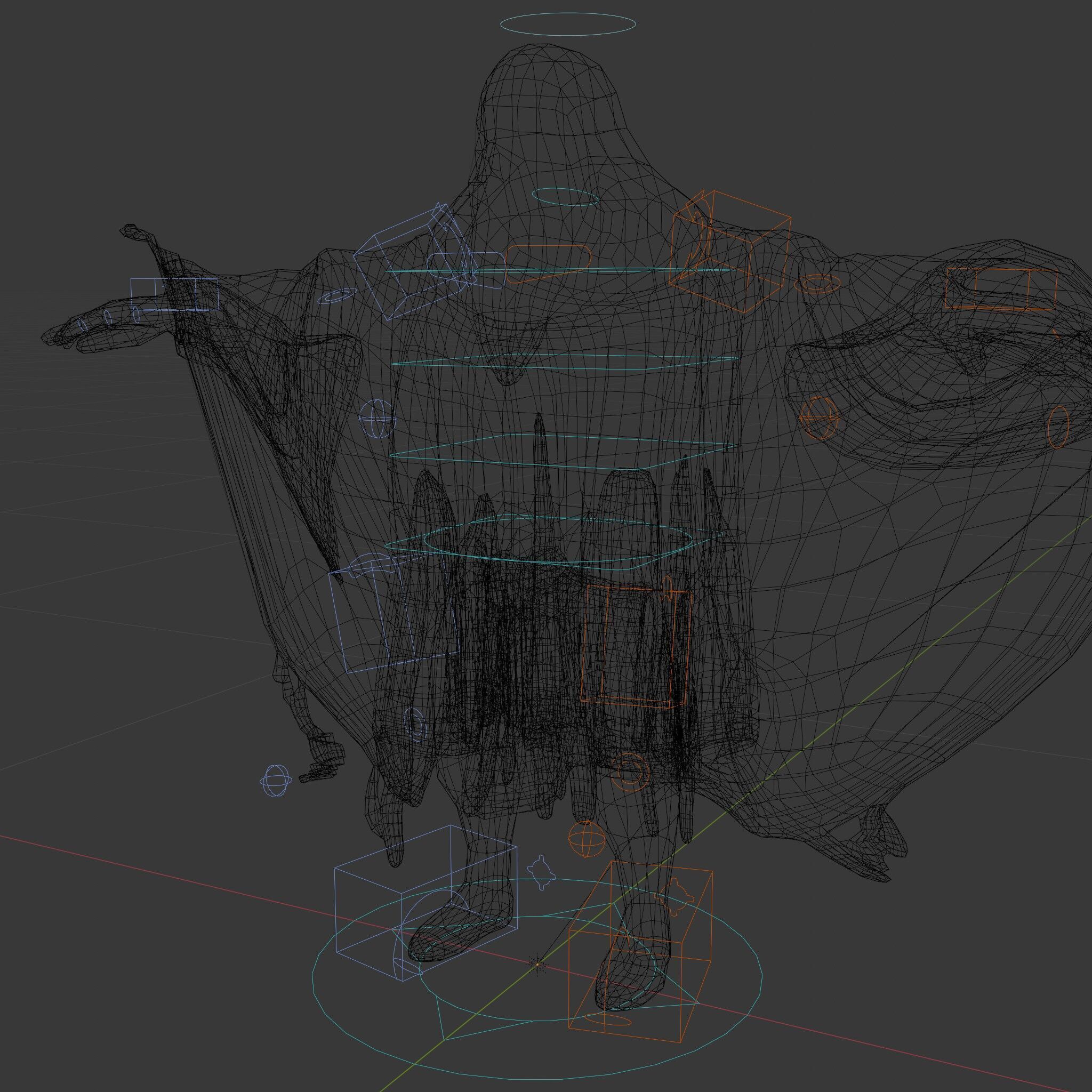 Ancient Wizard Character Model  Rigged and Animated Low-poly 3D model_5