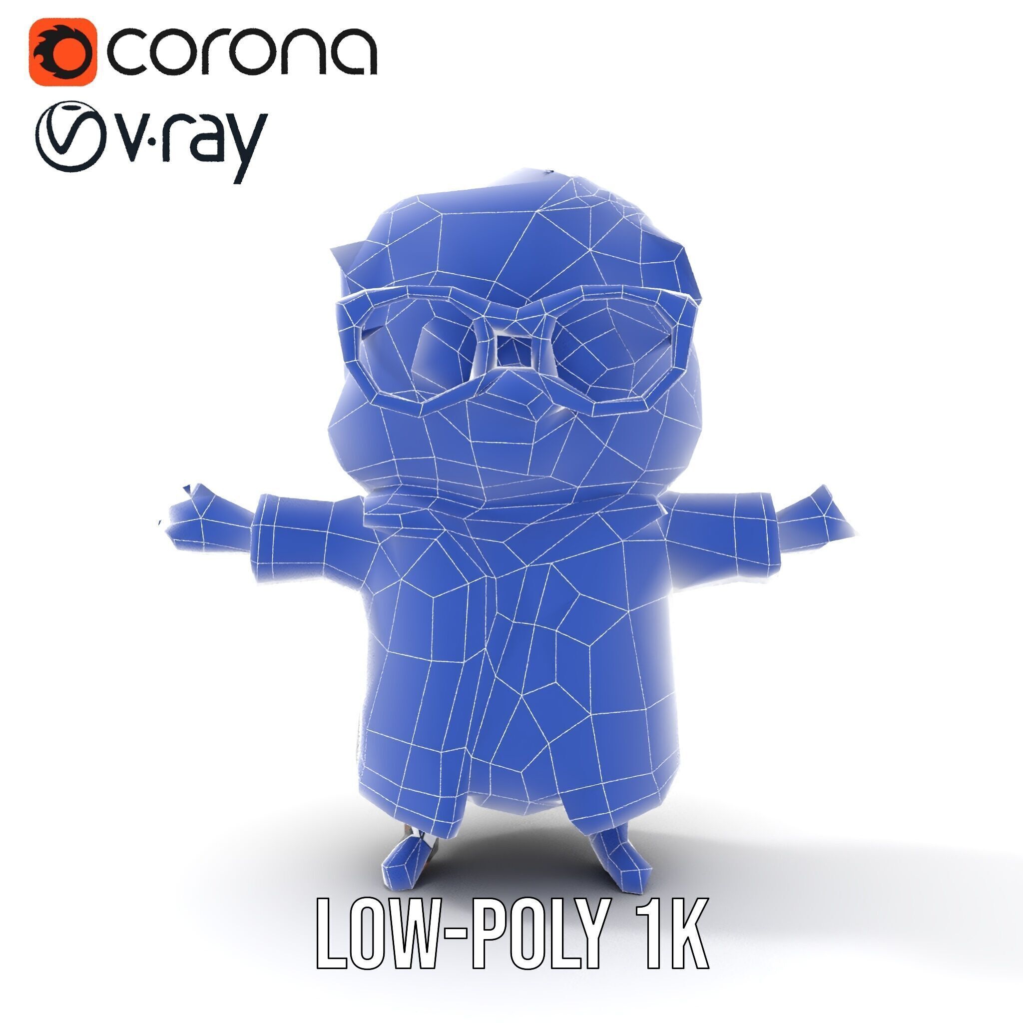 Ancient Wizard Character Model  Rigged and Animated Low-poly 3D model_16