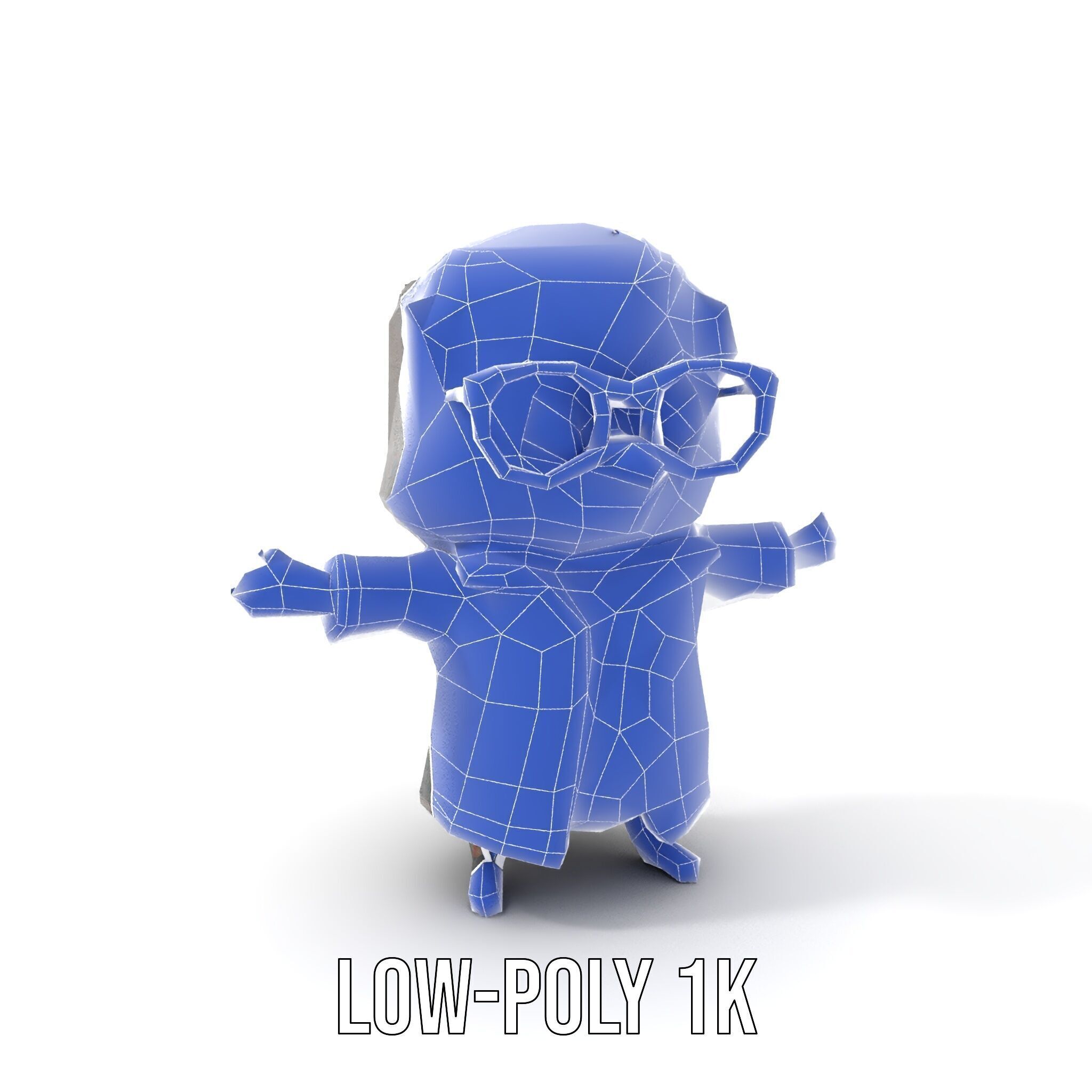 Ancient Wizard Character Model  Rigged and Animated Low-poly 3D model_21