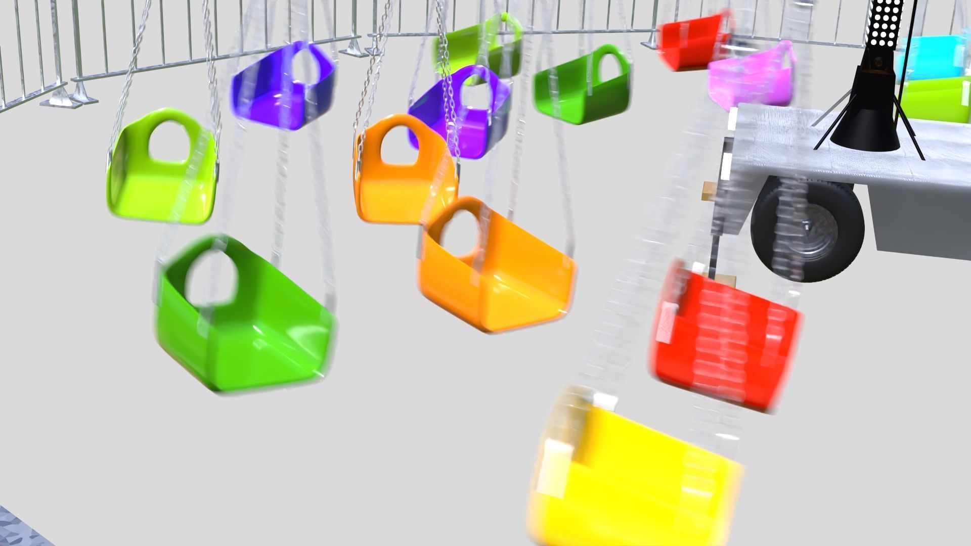 Amusement ride - Swinger 3D model_3