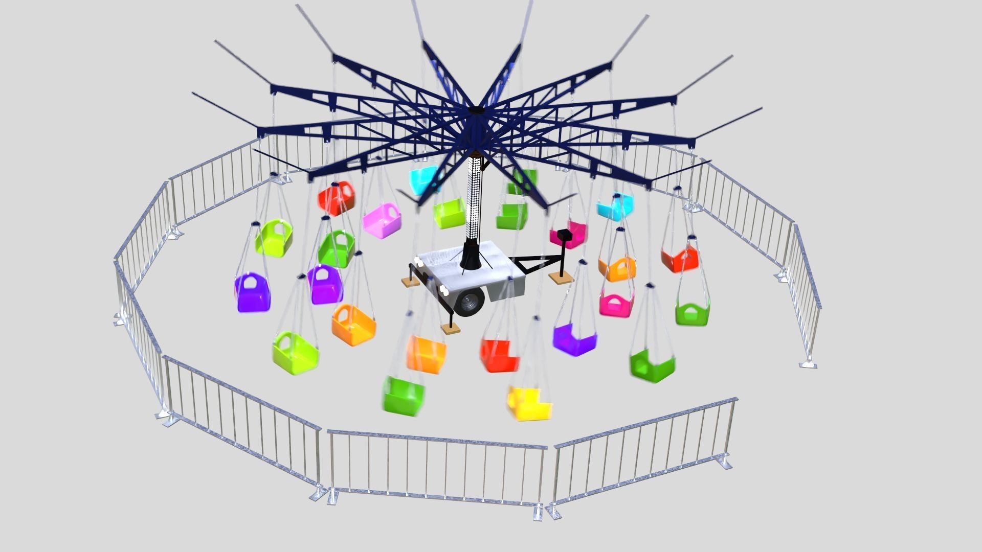 Amusement ride - Swinger 3D model_2