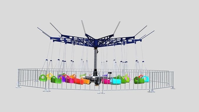 Amusement ride - Swinger 3D model