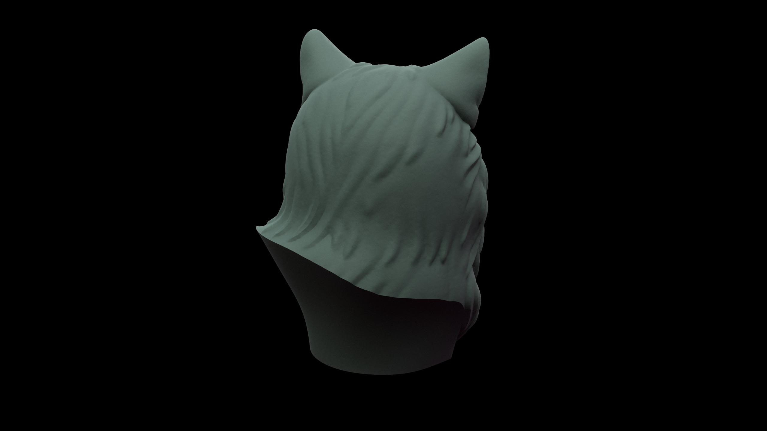 Cat Bust Free 3D print model_10