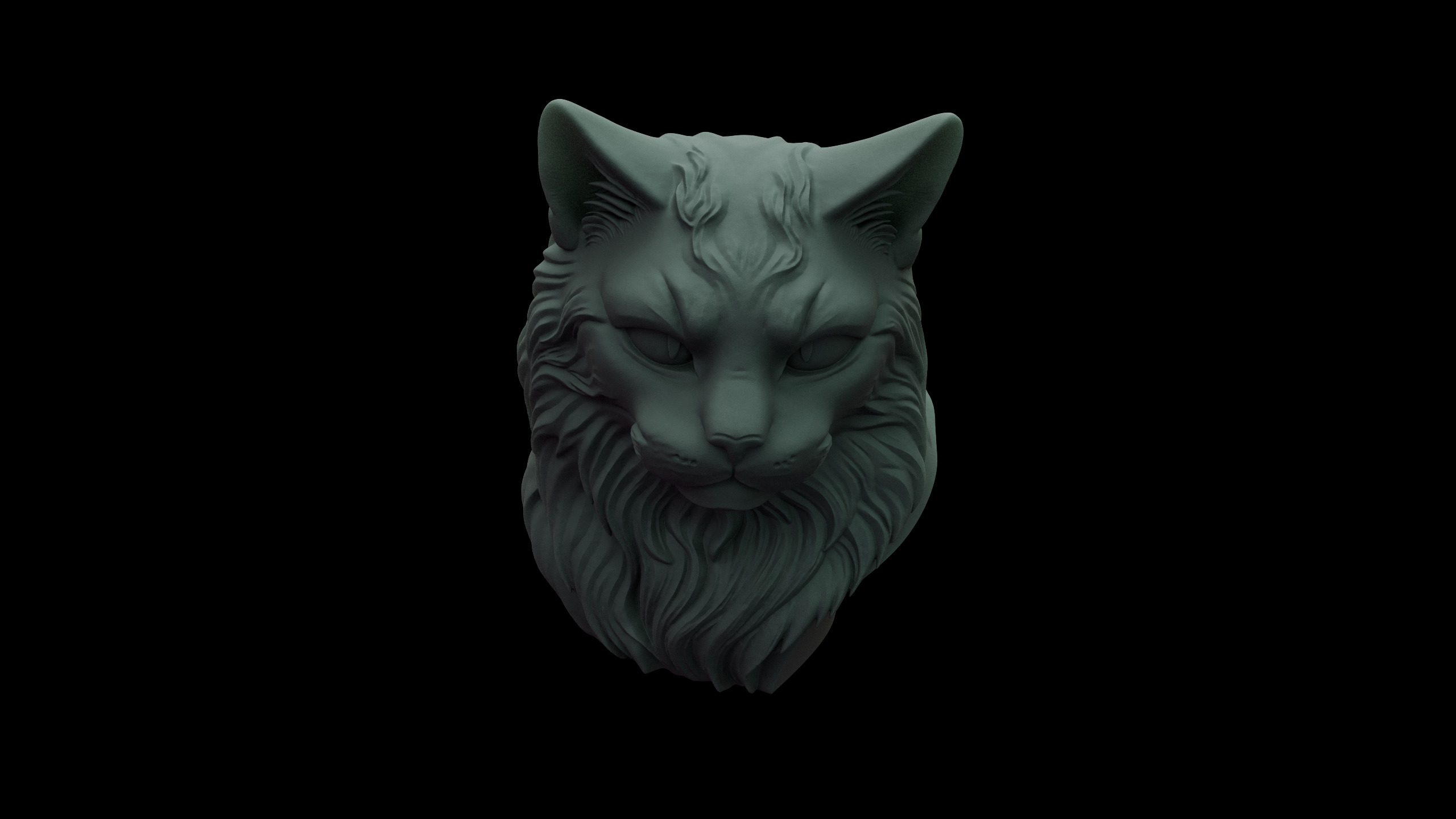 Cat Bust Free 3D print model_2