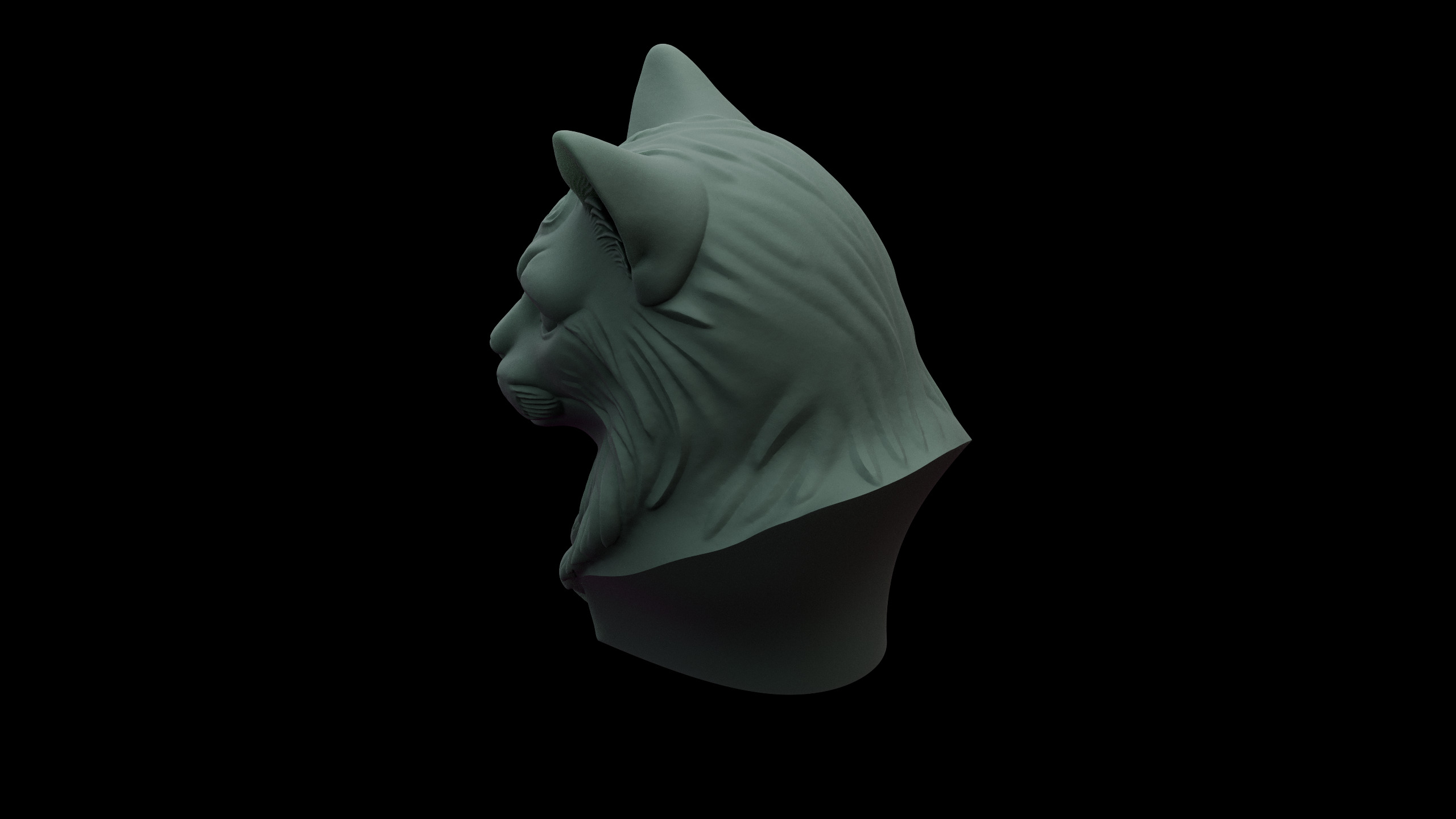 Cat Bust Free 3D print model_6